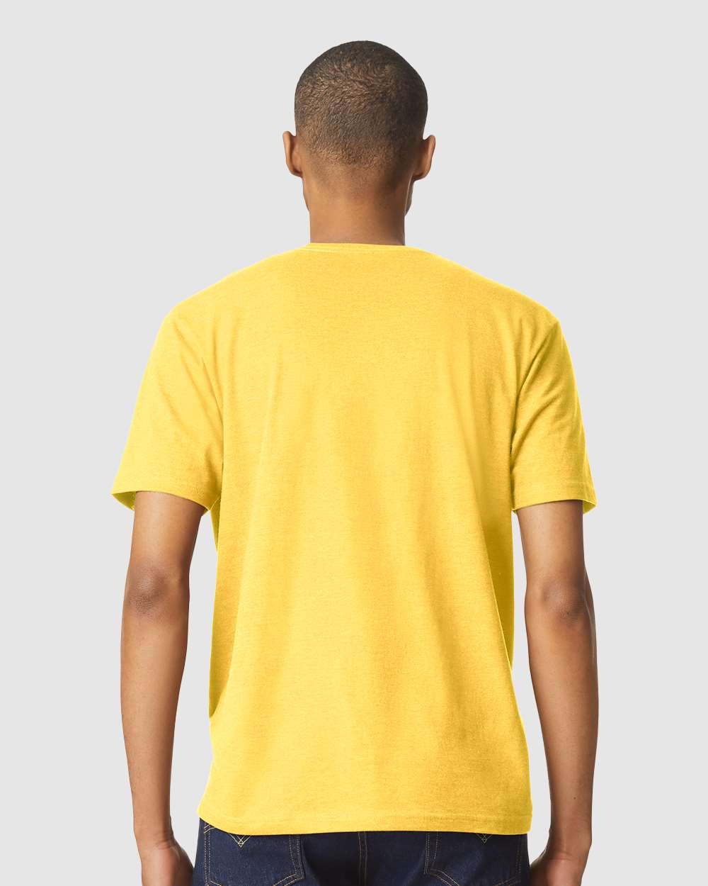 Men's Softstyle® CVC T-Shirt - OnModelBack - B00260433 - Daisy Mist