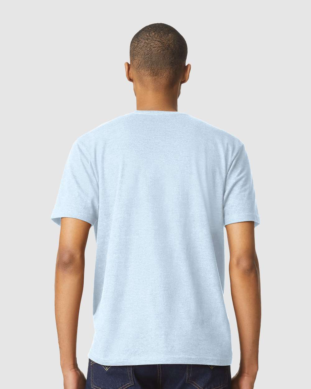 Men's Softstyle® CVC T-Shirt - OnModelBack - B00260443 - Light Blue Mist