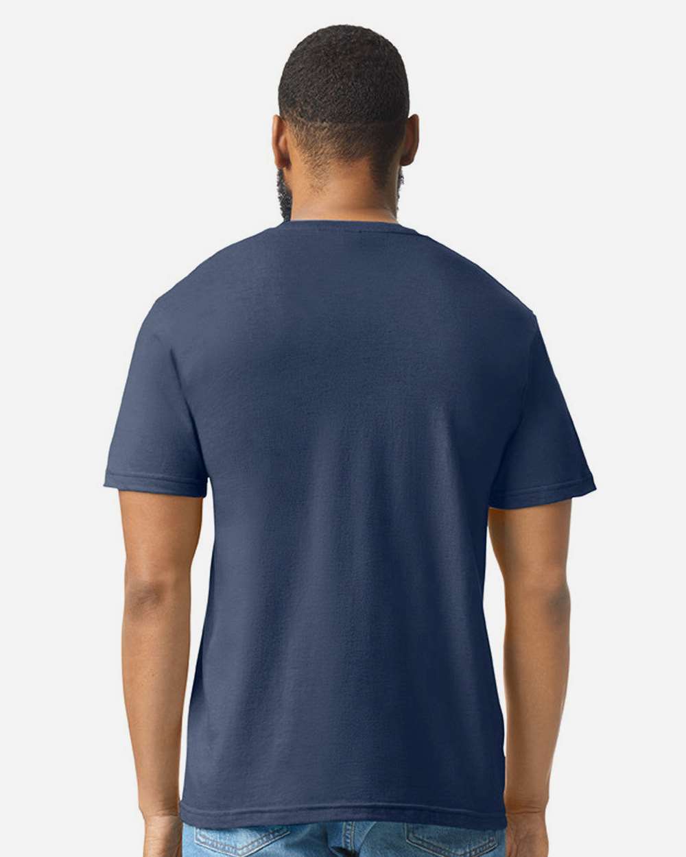 Men's Softstyle® CVC T-Shirt - OnModelBack - B00260653 - Navy Mist