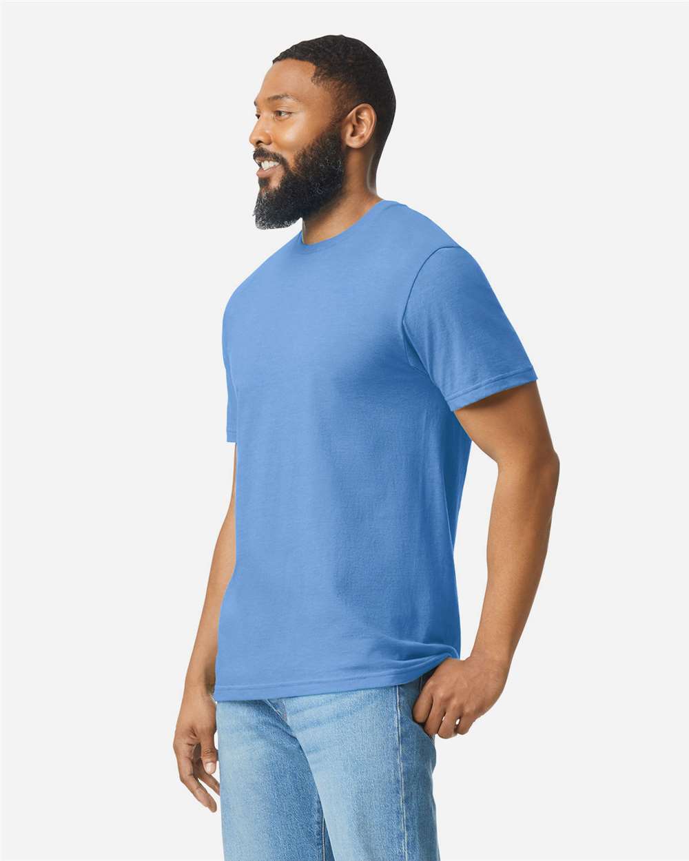 Men's Softstyle® CVC T-Shirt - OnModelSide - B00260253 - Carolina Blue Mist