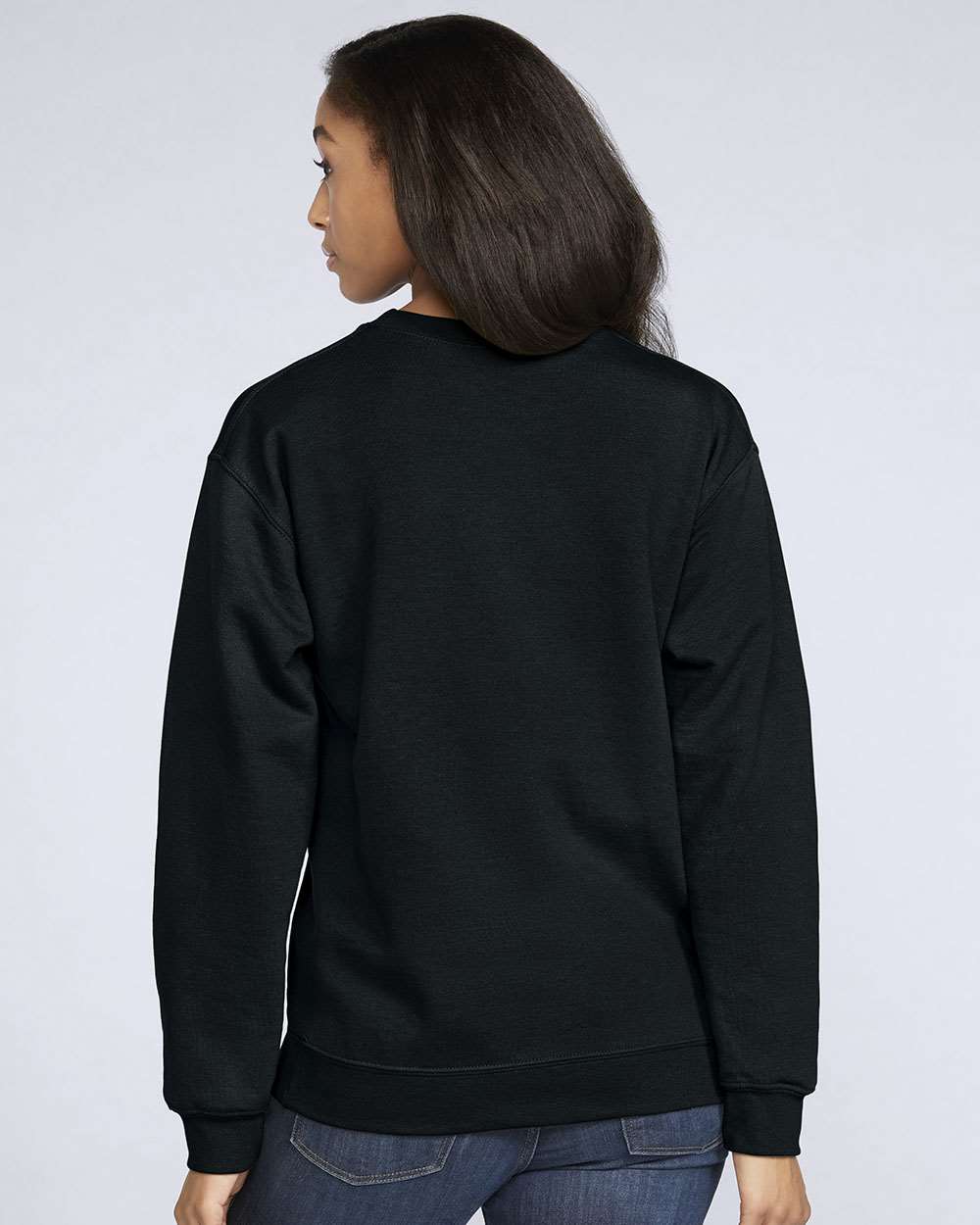 Unisex Softstyle® Midweight Crewneck Sweatshirt - OnModelBack - B24060503 - Black