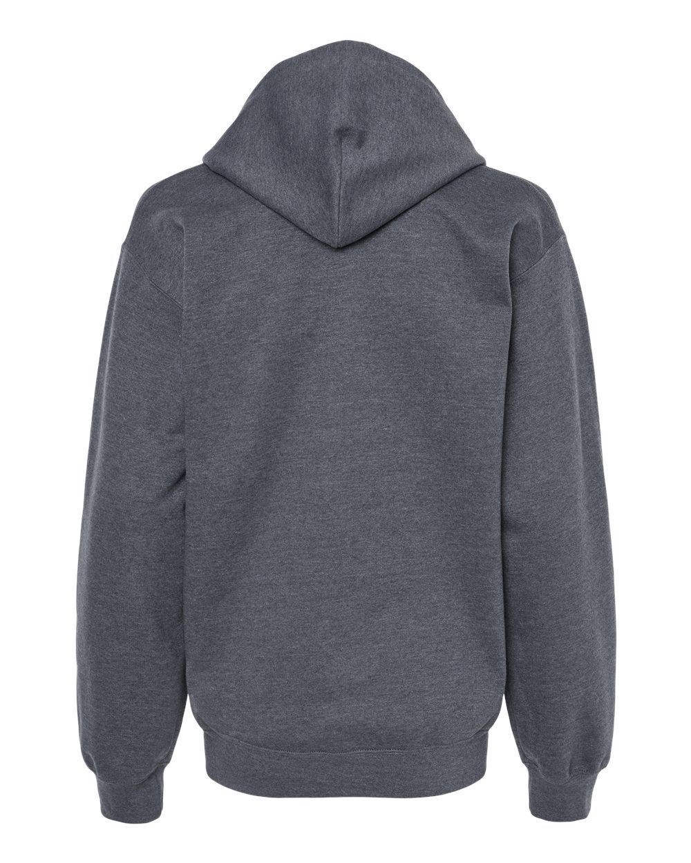 Unisex Softstyle® Midweight Hooded Sweatshirt - Back - B24160103 - Dark Heather