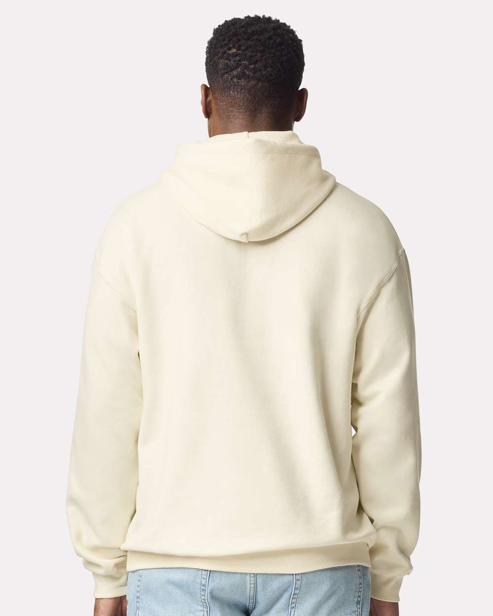 Unisex Softstyle® Midweight Hooded Sweatshirt - OnModelBack - B24160023 - Off White