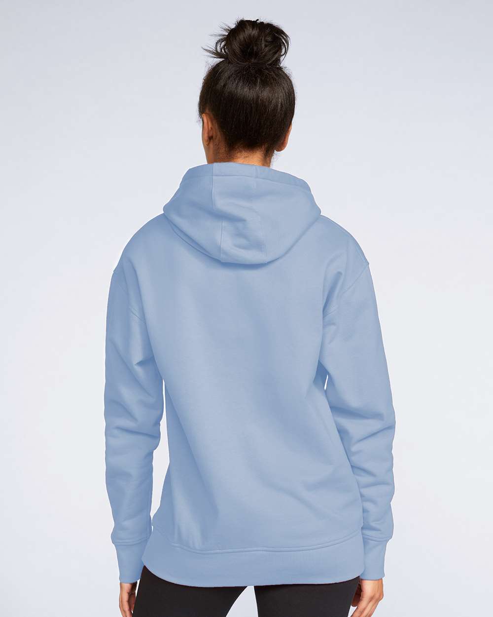 Unisex Softstyle® Midweight Hooded Sweatshirt - OnModelBack - B24160253 - Stone Blue