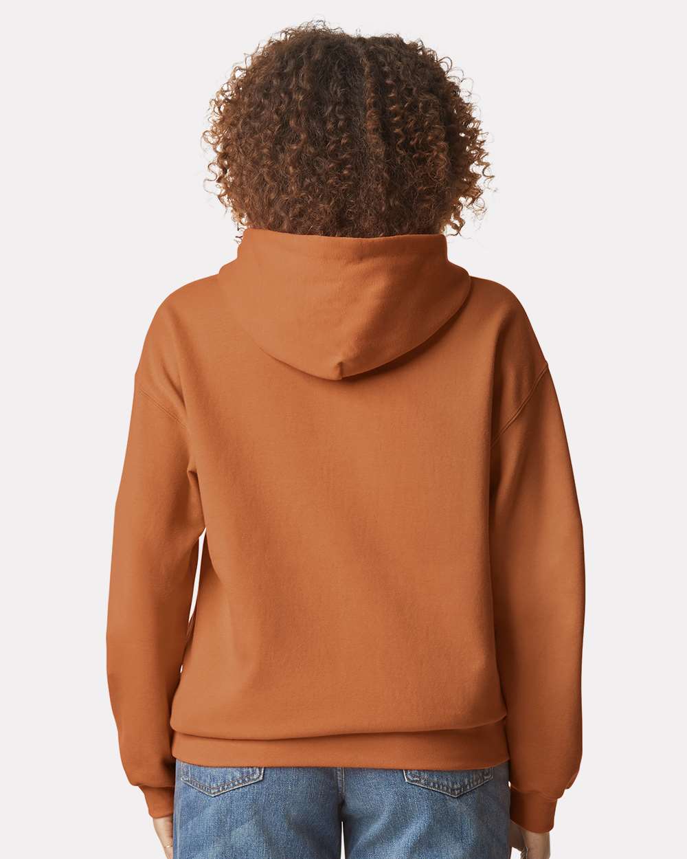Unisex Softstyle® Midweight Hooded Sweatshirt - OnModelBack - B24160413 - Texas Orange