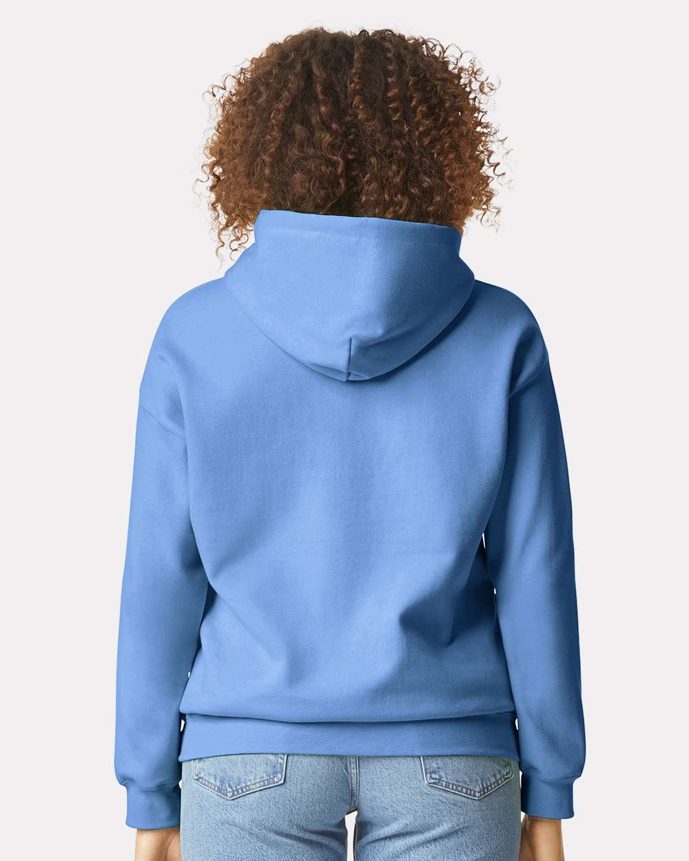Unisex Softstyle® Midweight Hooded Sweatshirt - OnModelBack - B24160433 - Carolina Blue