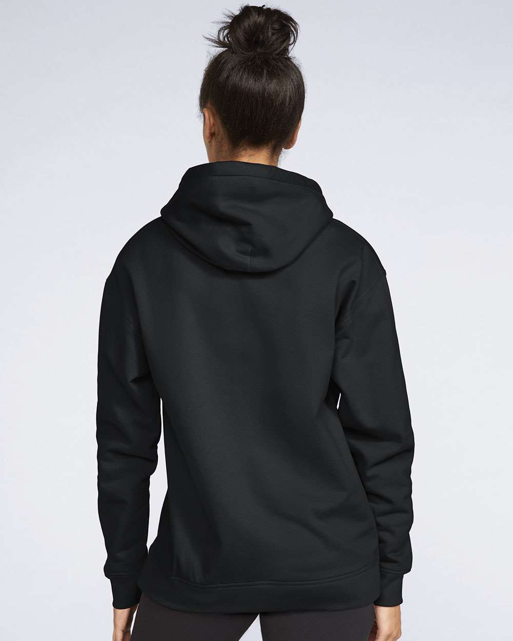 Unisex Softstyle® Midweight Hooded Sweatshirt - OnModelBack - B24160503 - Black