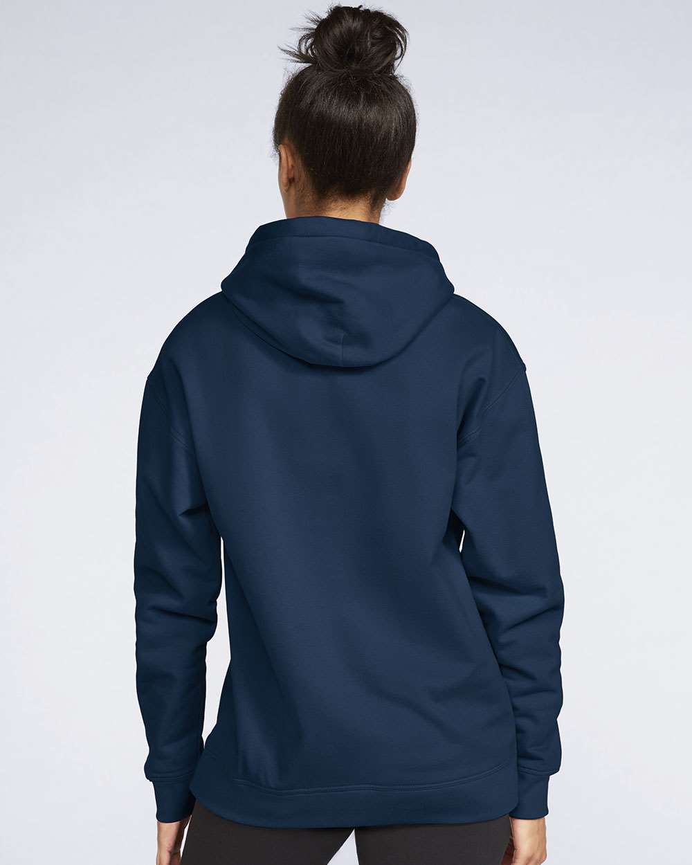 Unisex Softstyle® Midweight Hooded Sweatshirt - OnModelBack - B24160653 - Navy
