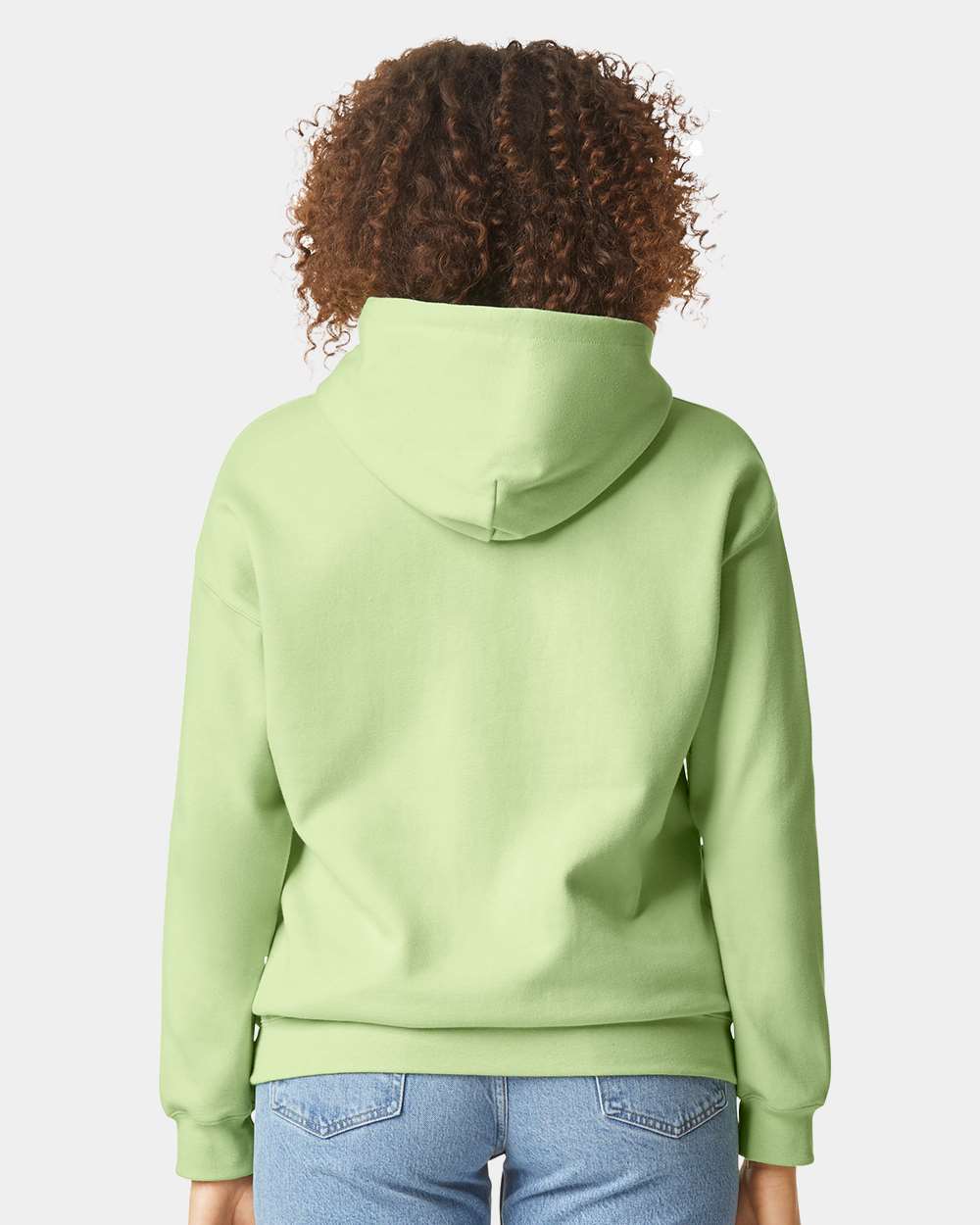 Unisex Softstyle® Midweight Hooded Sweatshirt - OnModelBack - B24160933 - Pistachio