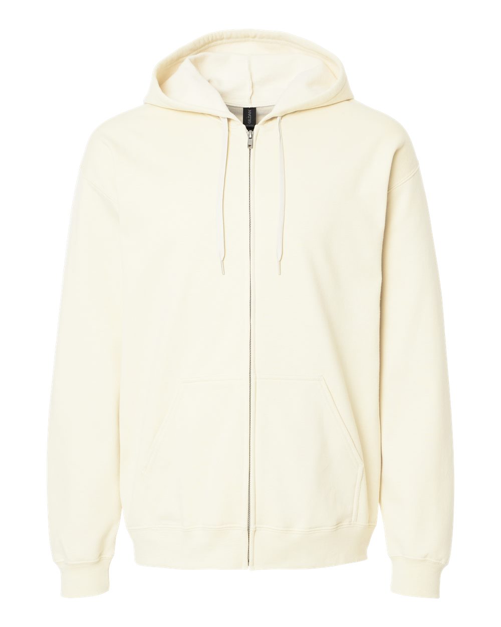 Unisex Softstyle® Full-Zip Hooded Sweatshirt - Front - B24260023 - Off White