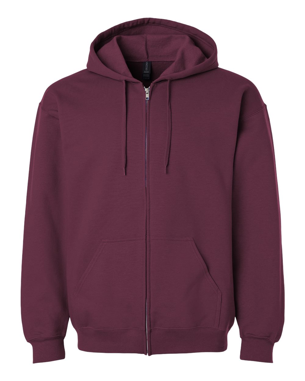 Unisex Softstyle® Full-Zip Hooded Sweatshirt - Front - B24260533 - Maroon