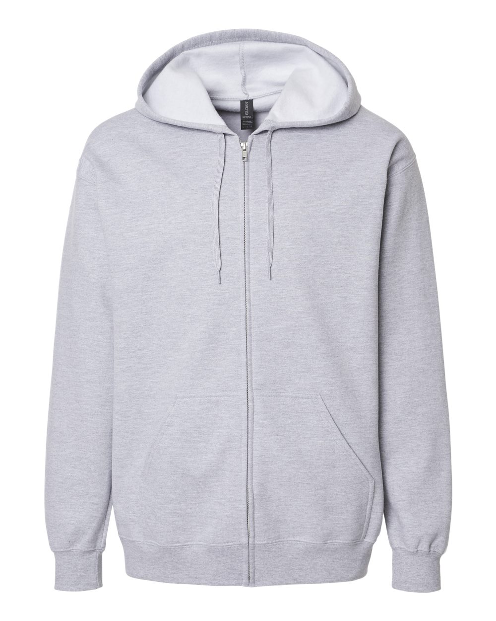 Unisex Softstyle® Full-Zip Hooded Sweatshirt - Front - B24260583 - Sport Grey