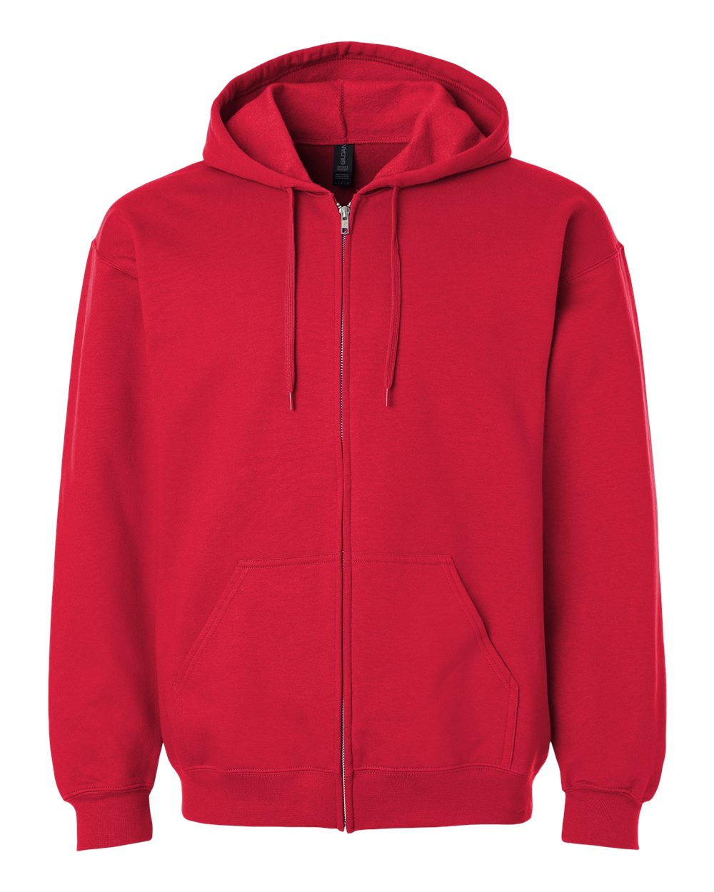 Unisex Softstyle® Full-Zip Hooded Sweatshirt - Front - B24260713 - Red