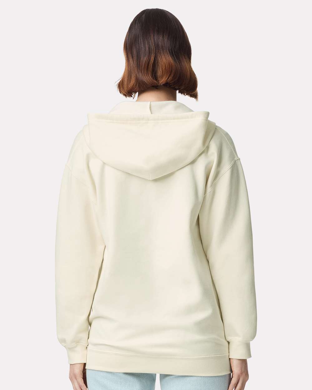 Unisex Softstyle® Full-Zip Hooded Sweatshirt - OnModelBack - B24260023 - Off White