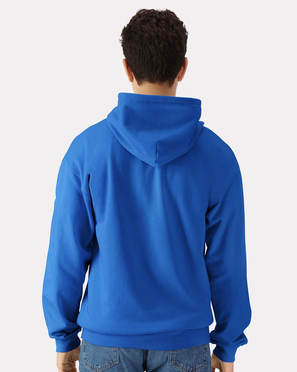 Unisex Softstyle® Full-Zip Hooded Sweatshirt - OnModelBack - B24260253 - Royal
