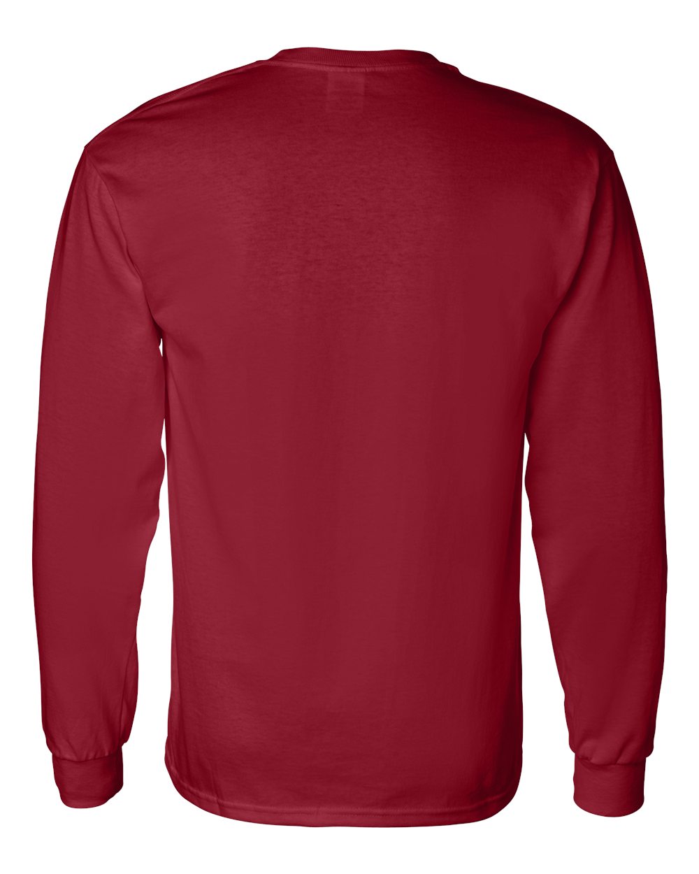 Men's Heavy Cotton™ Long Sleeve T-Shirt - Back - B04060063 - Garnet