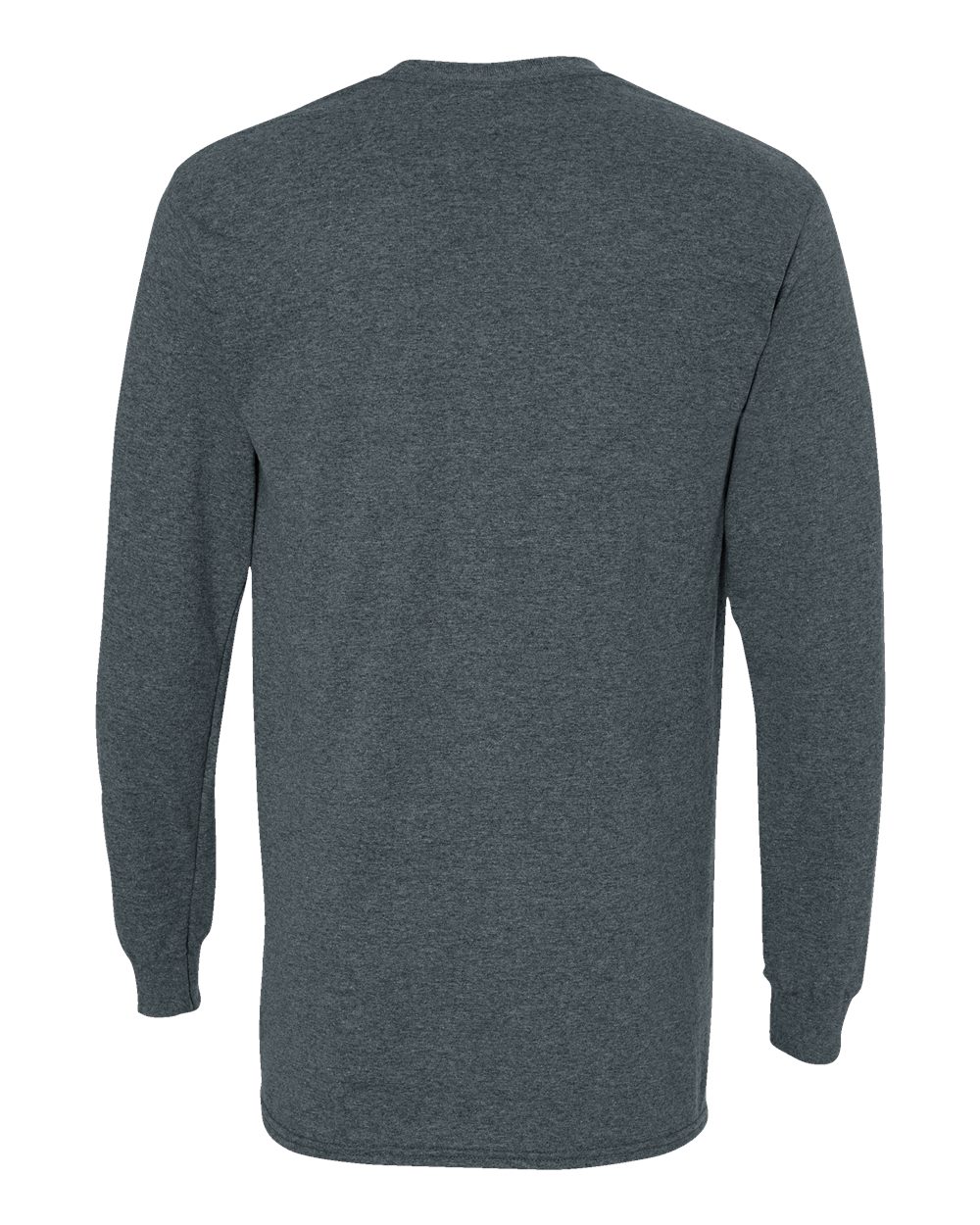 Men's Heavy Cotton™ Long Sleeve T-Shirt - Back - B04060093 - Dark Heather