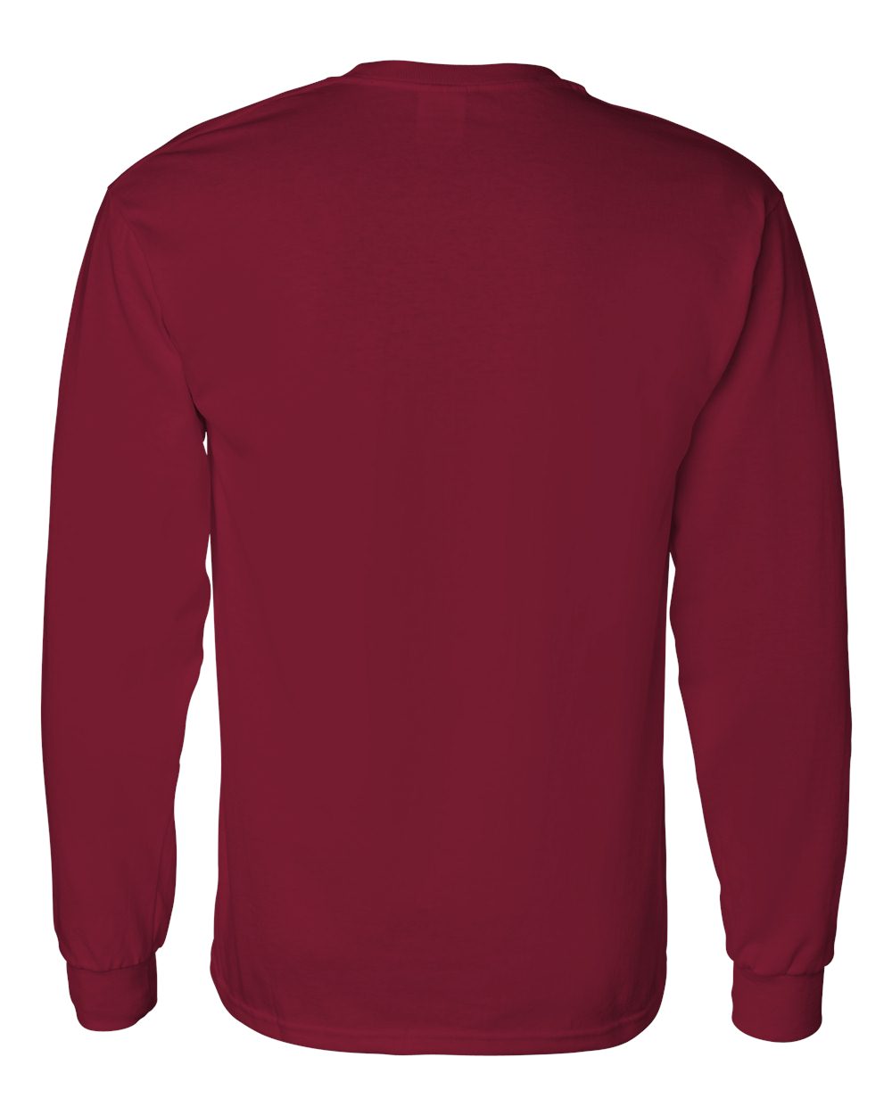 Men's Heavy Cotton™ Long Sleeve T-Shirt - Back - B04060523 - Cardinal Red