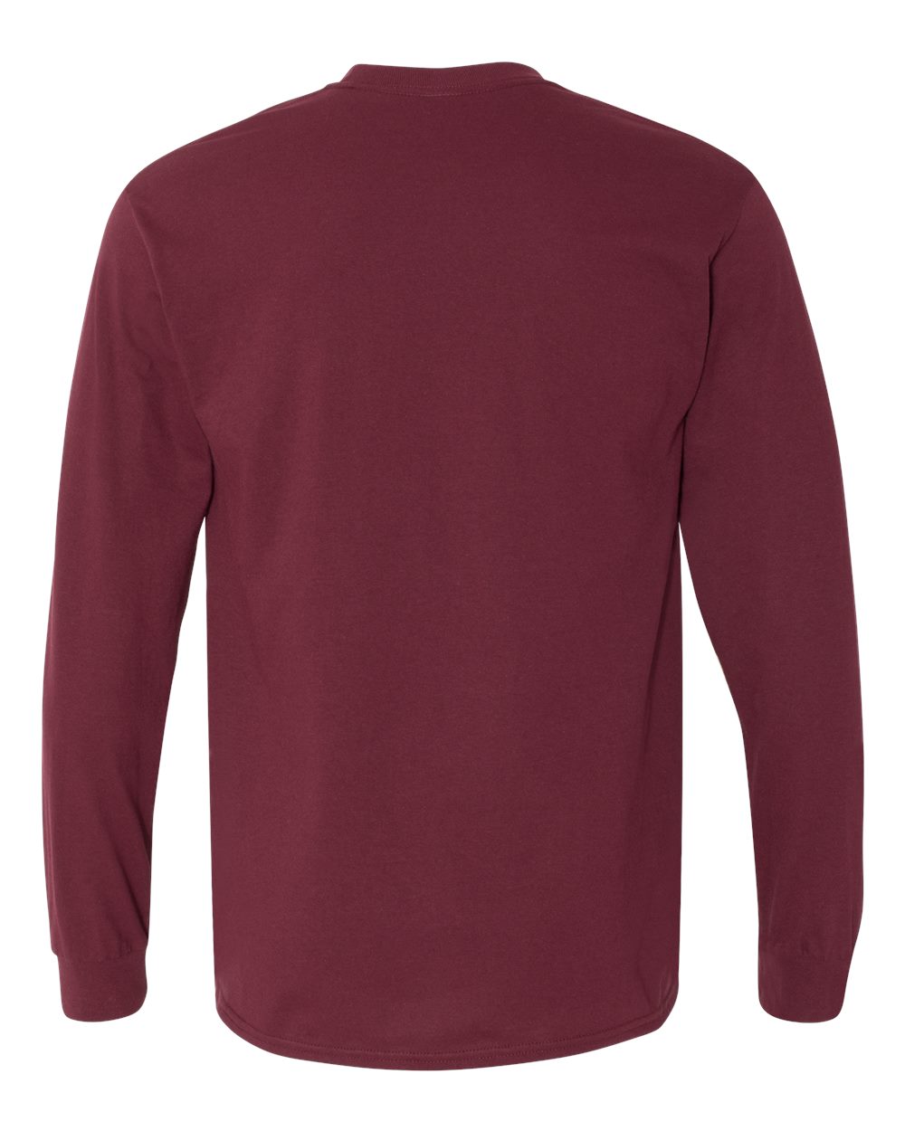 Men's Heavy Cotton™ Long Sleeve T-Shirt - Back - B04060533 - Maroon