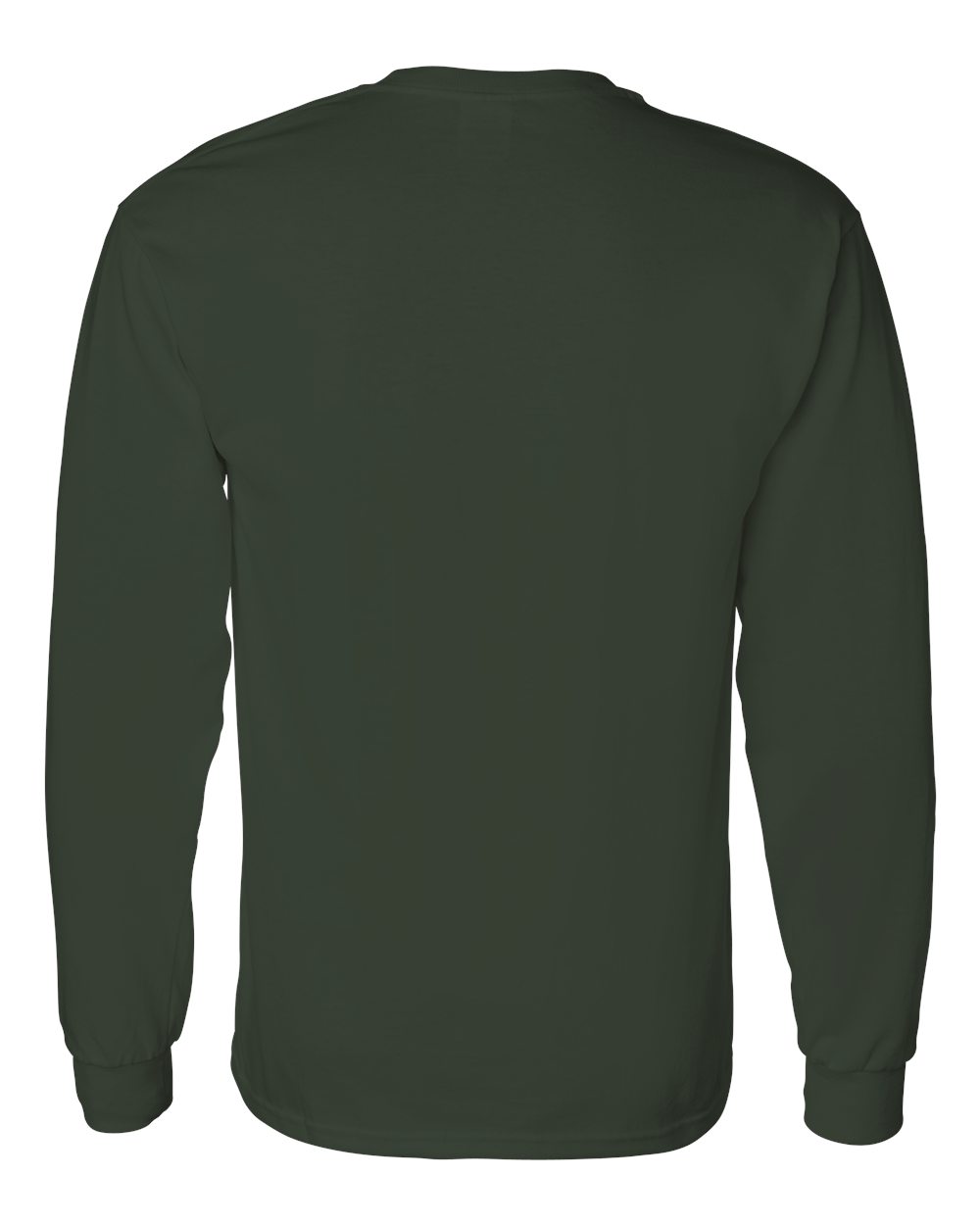 Men's Heavy Cotton™ Long Sleeve T-Shirt - Back - B04060543 - Forest