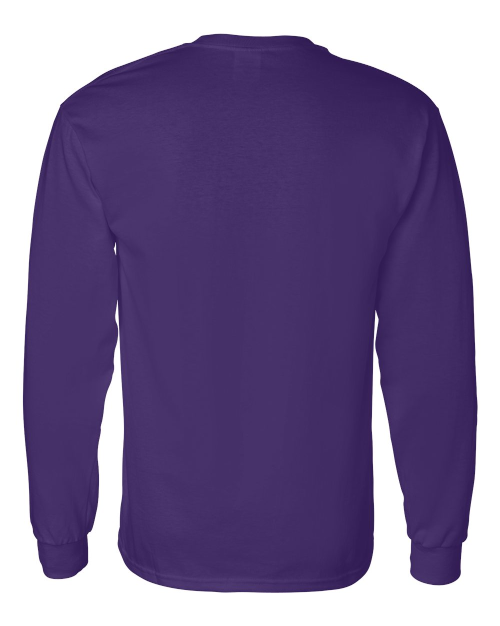 Men's Heavy Cotton™ Long Sleeve T-Shirt - Back - B04060673 - Purple