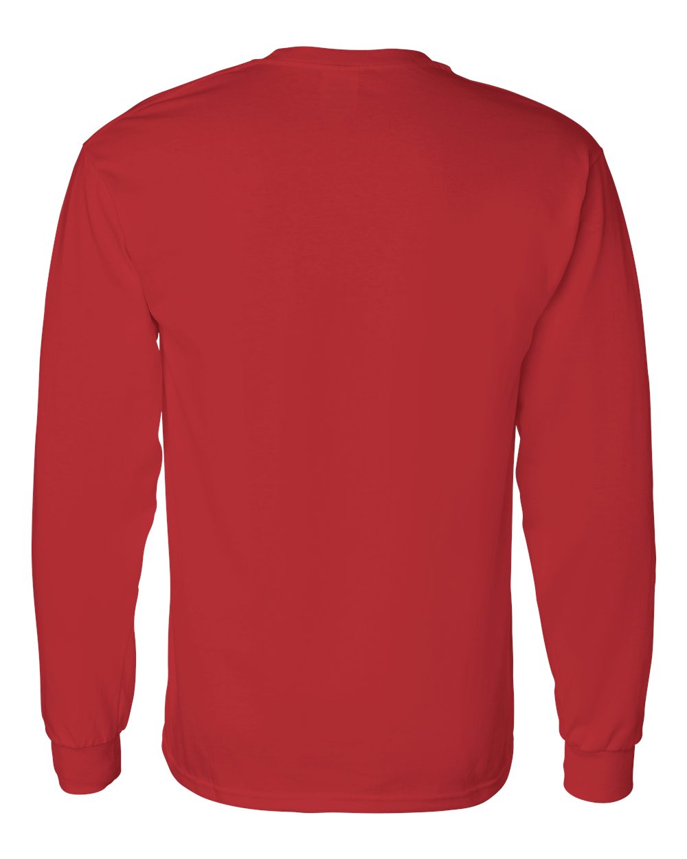 Men's Heavy Cotton™ Long Sleeve T-Shirt - Back - B04060703 - Red
