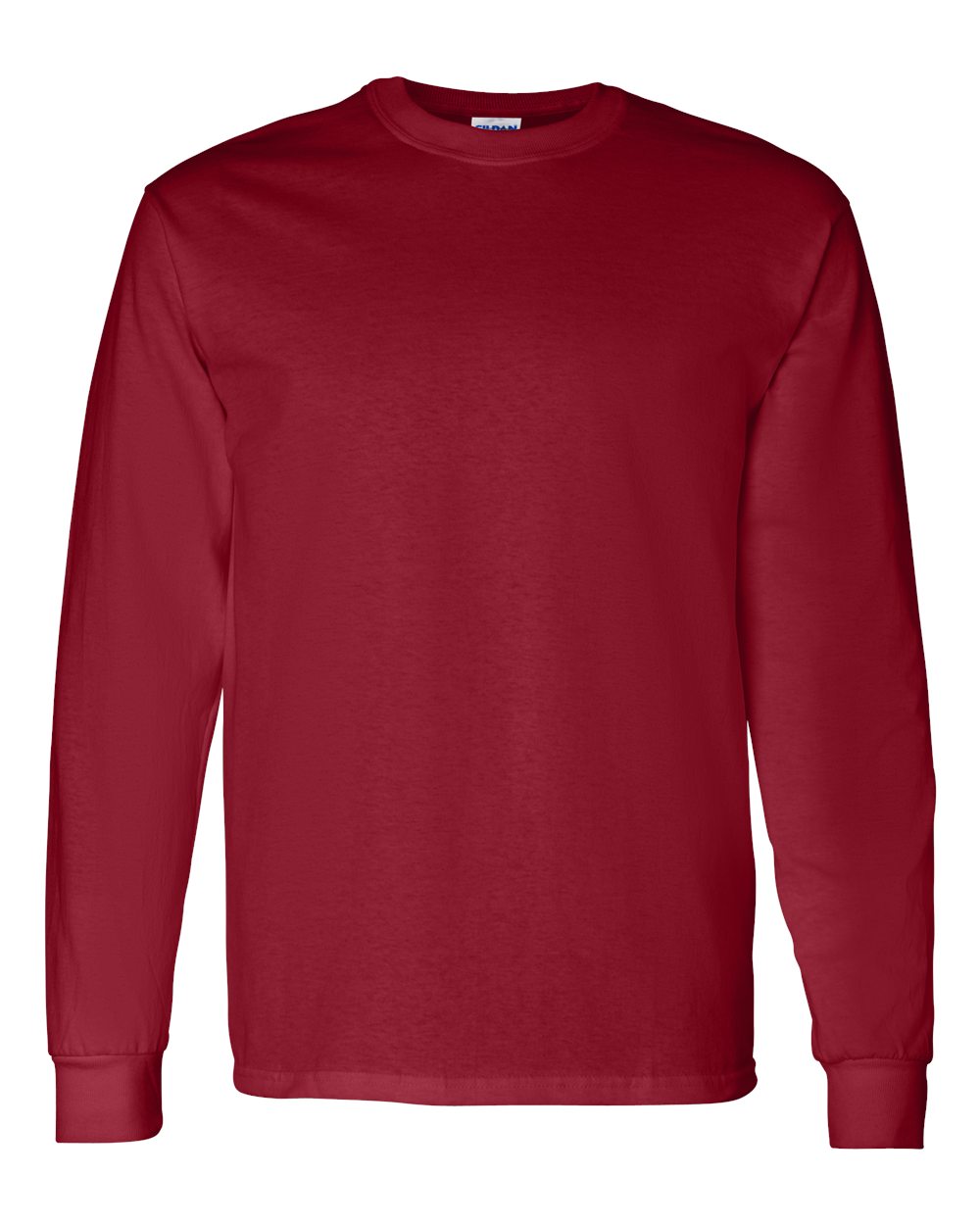 Men's Heavy Cotton™ Long Sleeve T-Shirt - Front - B04060063 - Garnet