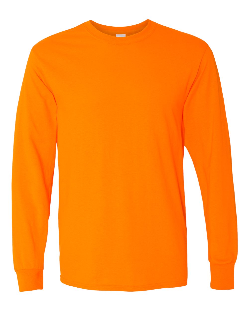 Men's Heavy Cotton™ Long Sleeve T-Shirt - Front - B04060153 - Safety Orange