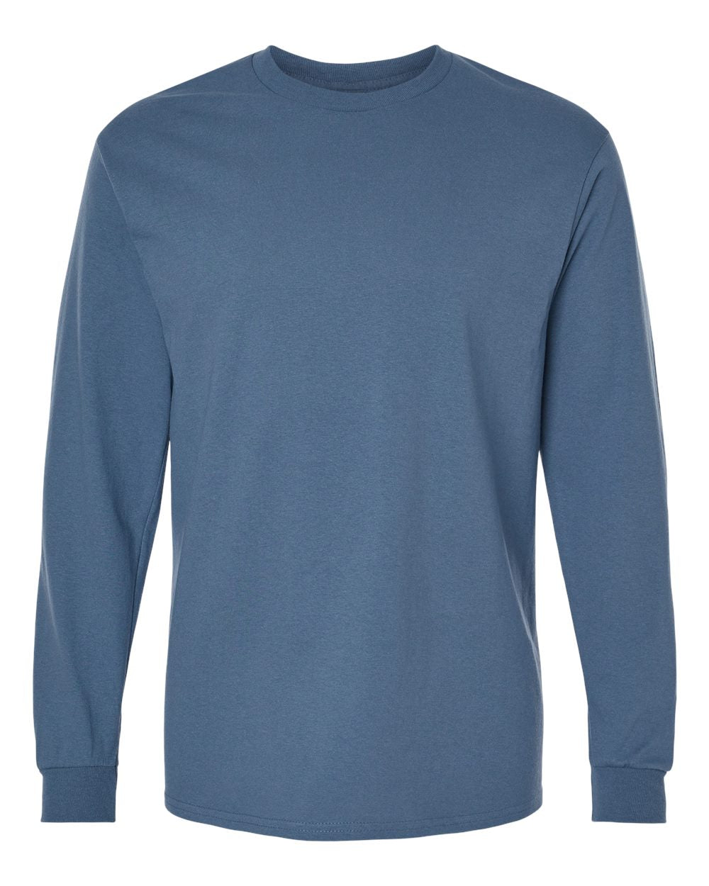 Men's Heavy Cotton™ Long Sleeve T-Shirt - Front - B04060223 - Indigo Blue