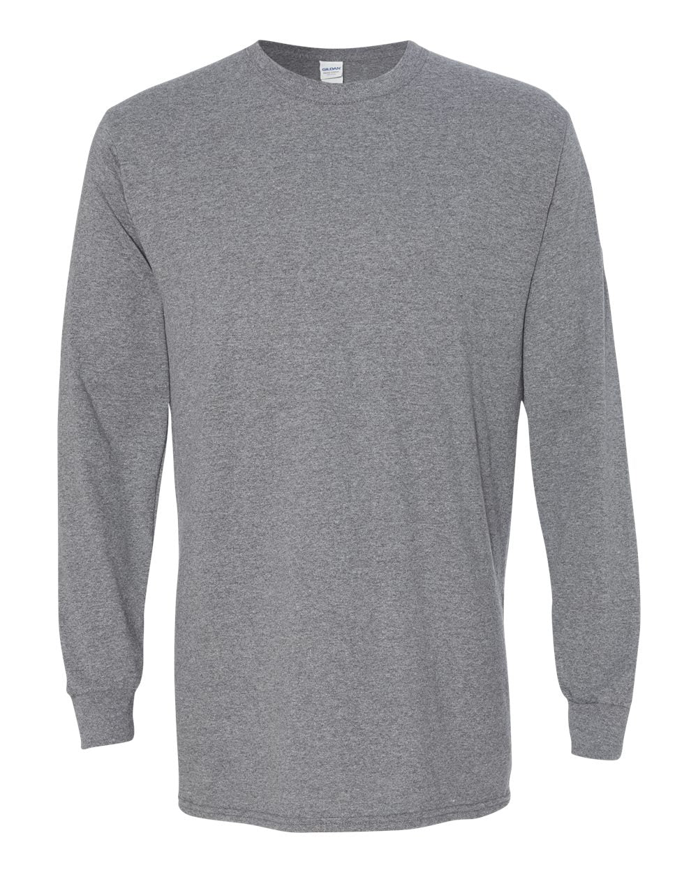 Men's Heavy Cotton™ Long Sleeve T-Shirt - Front - B04060493 - Graphite Heather