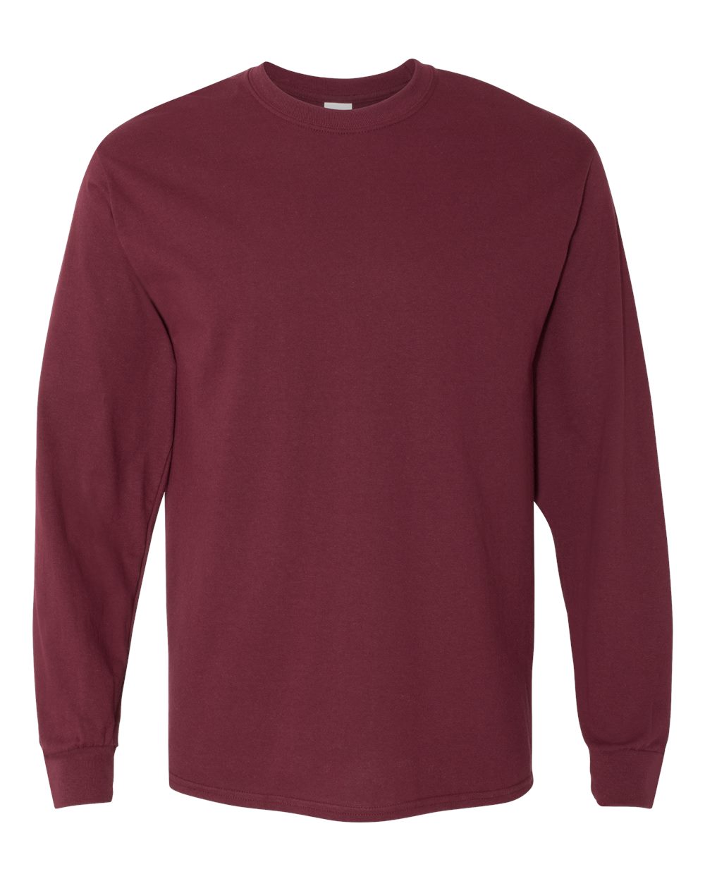 Men's Heavy Cotton™ Long Sleeve T-Shirt - Front - B04060533 - Maroon