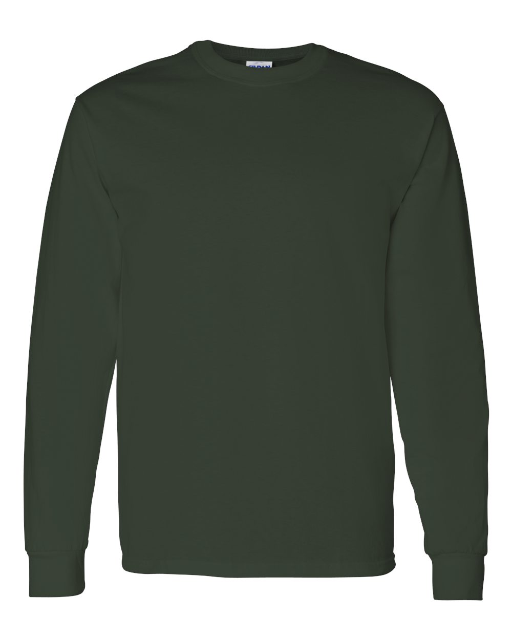 Men's Heavy Cotton™ Long Sleeve T-Shirt - Front - B04060543 - Forest