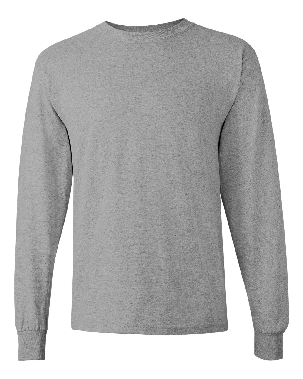 Men's Heavy Cotton™ Long Sleeve T-Shirt - Front - B04060583 - Sport Grey