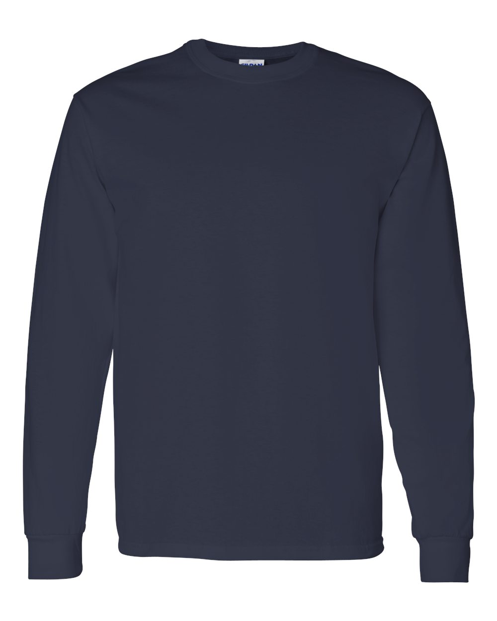 Men's Heavy Cotton™ Long Sleeve T-Shirt - Front - B04060653 - Navy