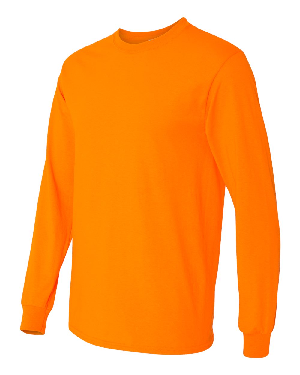 Men's Heavy Cotton™ Long Sleeve T-Shirt - Side - B04060153 - Safety Orange