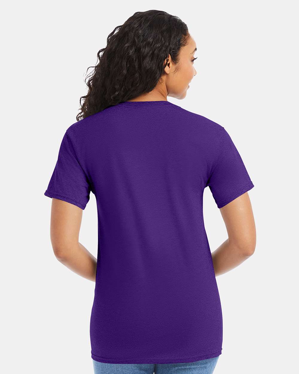 Essential-T T-Shirt - OnModelBack - B00000033 - Athletic Purple