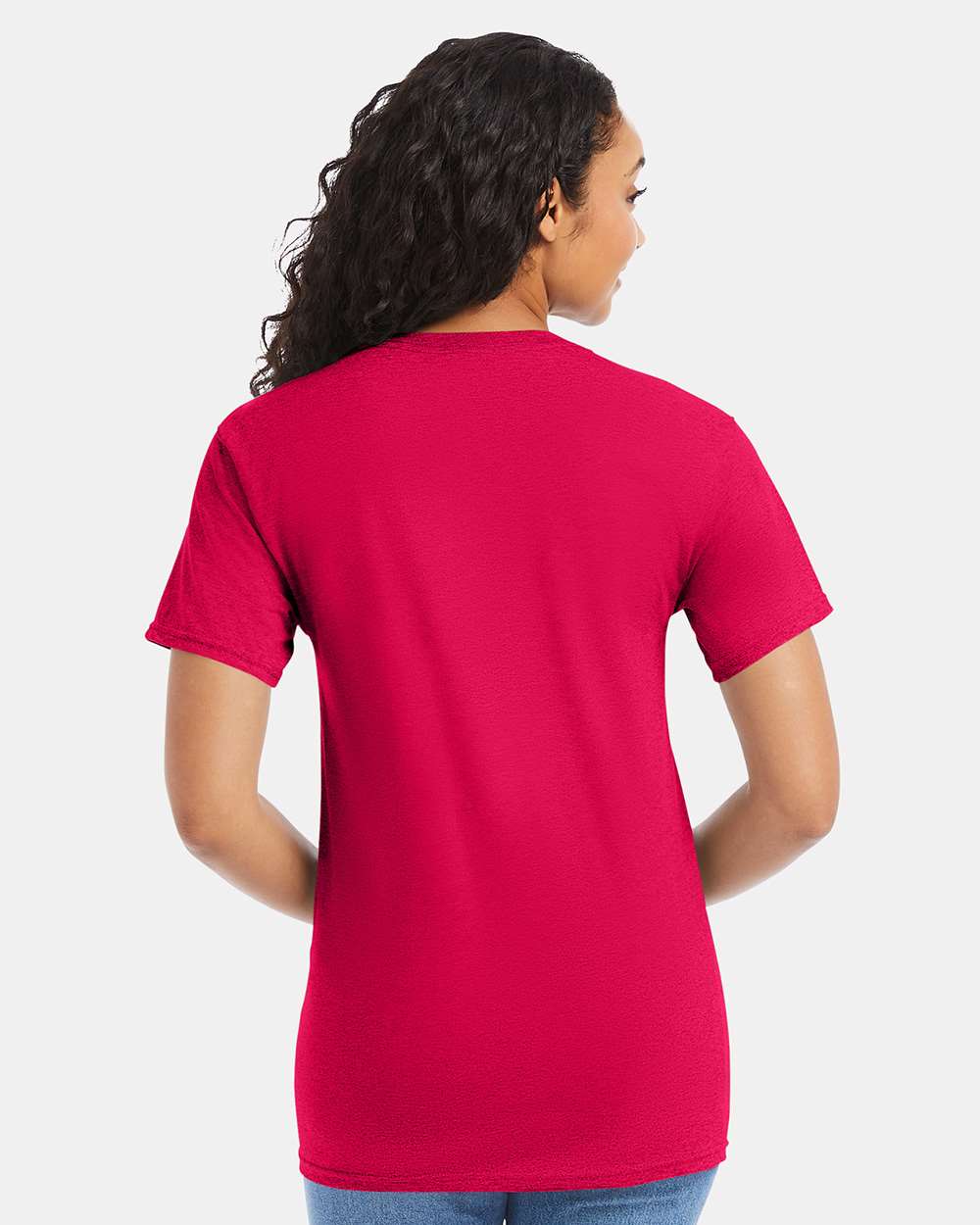 Essential-T T-Shirt - OnModelBack - B00000043 - Athletic Crimson
