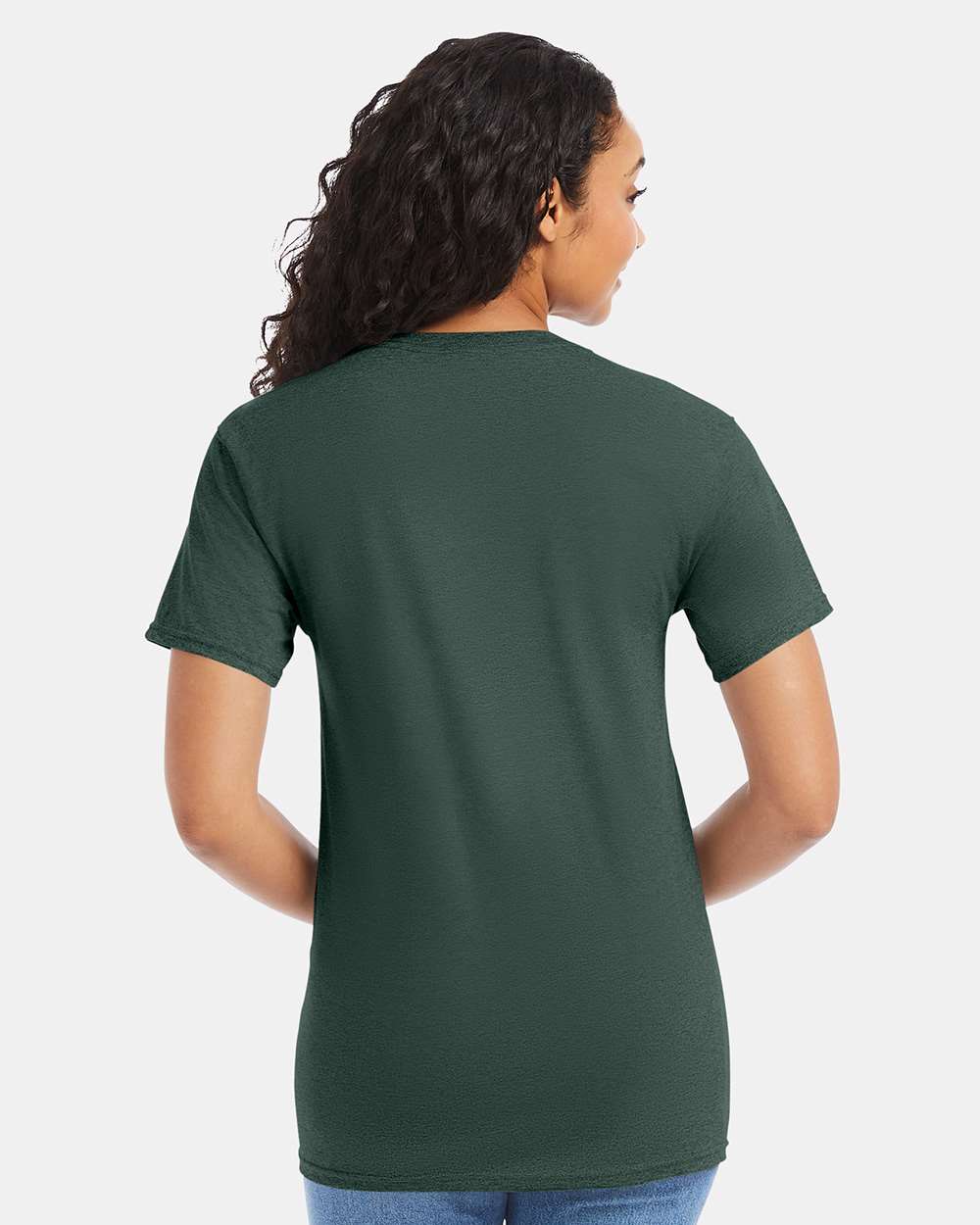 Essential-T T-Shirt - OnModelBack - B00000073 - Athletic Dark Green