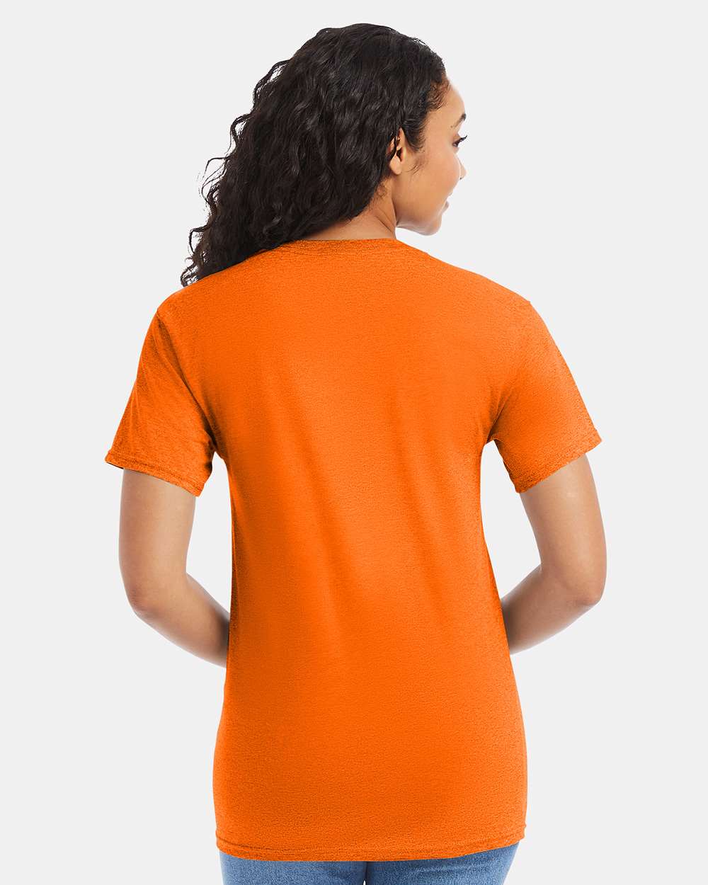 Essential-T T-Shirt - OnModelBack - B00000343 - Safety Orange