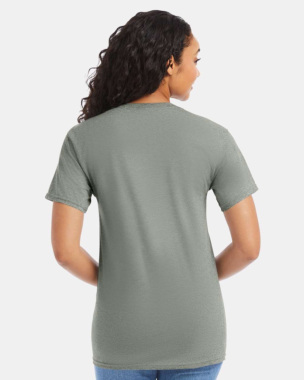 Essential-T T-Shirt - OnModelBack - B00000393 - Stonewashed Green