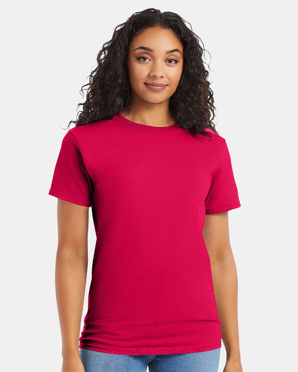 Essential-T T-Shirt - OnModelFront - B00000043 - Athletic Crimson