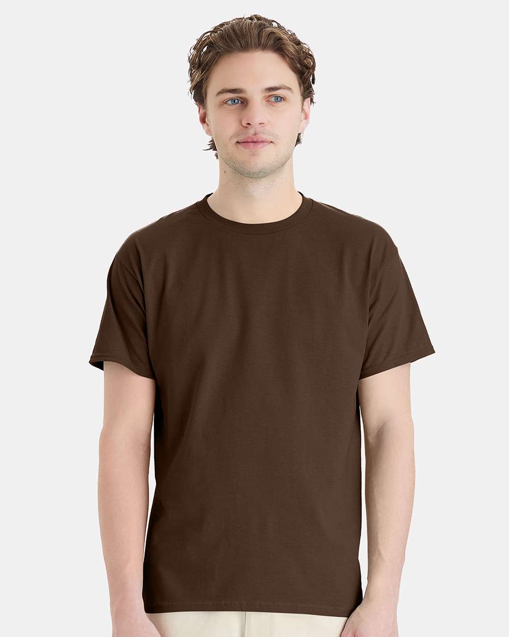 Essential-T T-Shirt - OnModelFront - B00000058 - Dark Chocolate