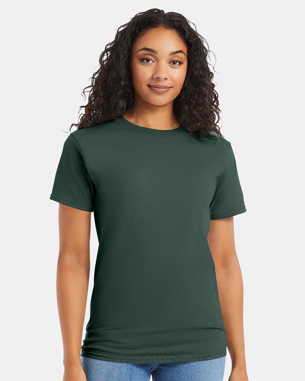 Essential-T T-Shirt - OnModelFront - B00000073 - Athletic Dark Green