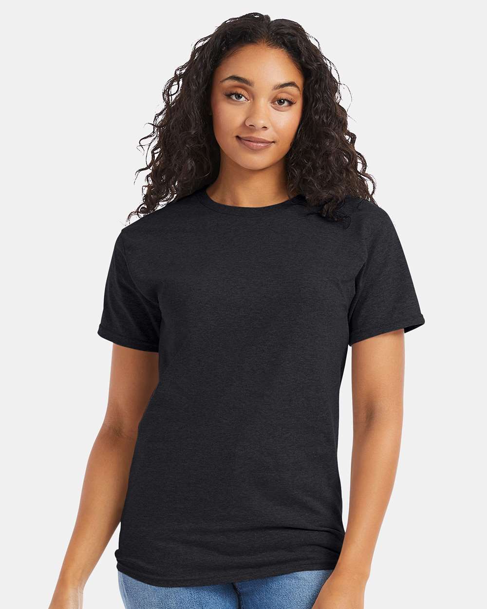 Essential-T T-Shirt - OnModelFront - B00000093 - Charcoal Heather