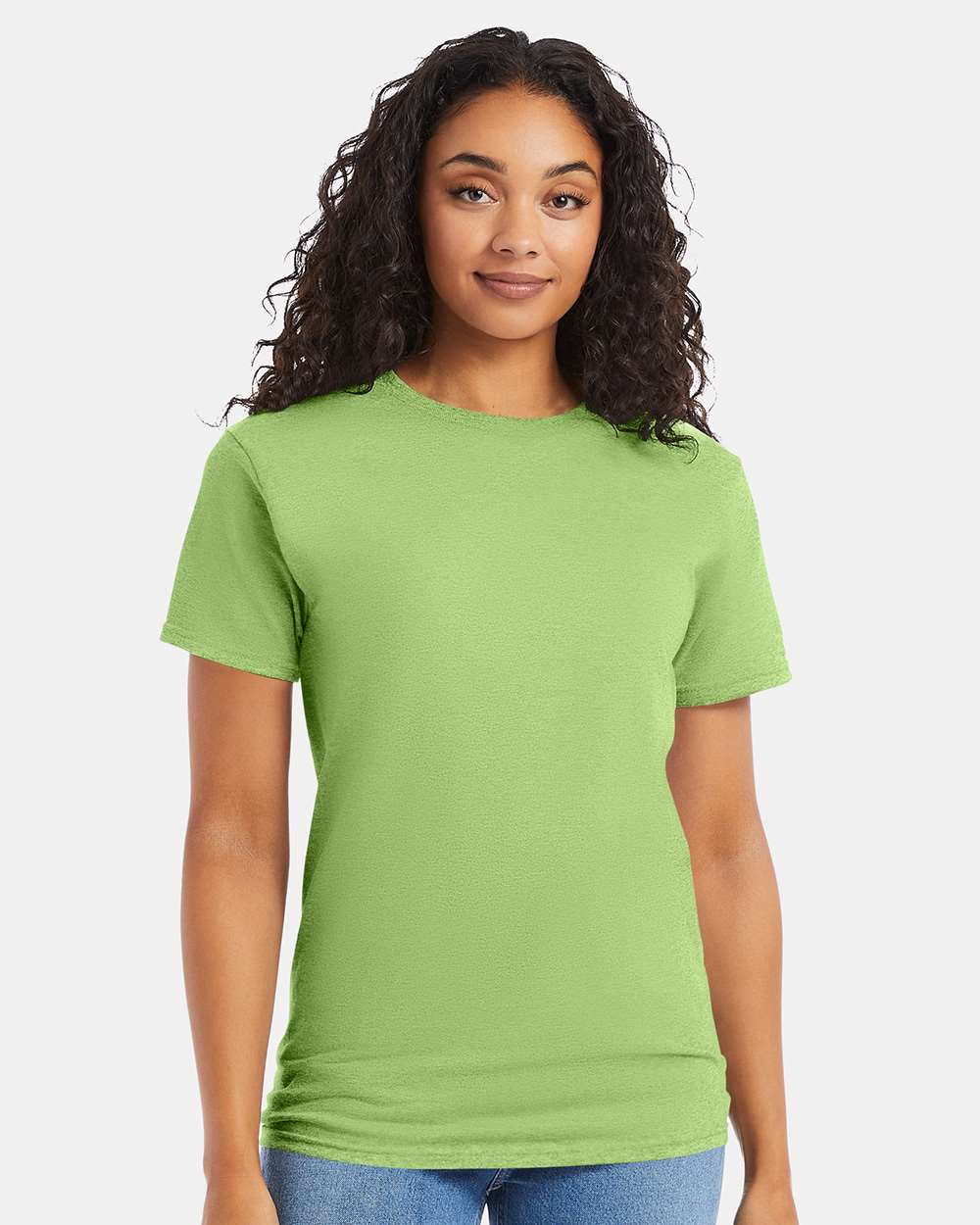 Essential-T T-Shirt - OnModelFront - B00000173 - Lime