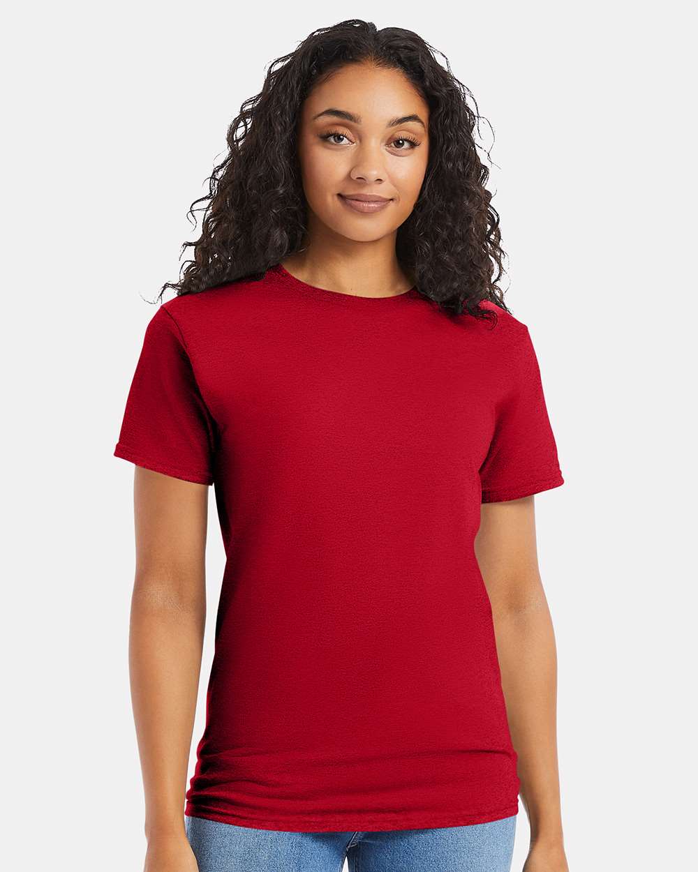 Essential-T T-Shirt - OnModelFront - B00000223 - Deep Red