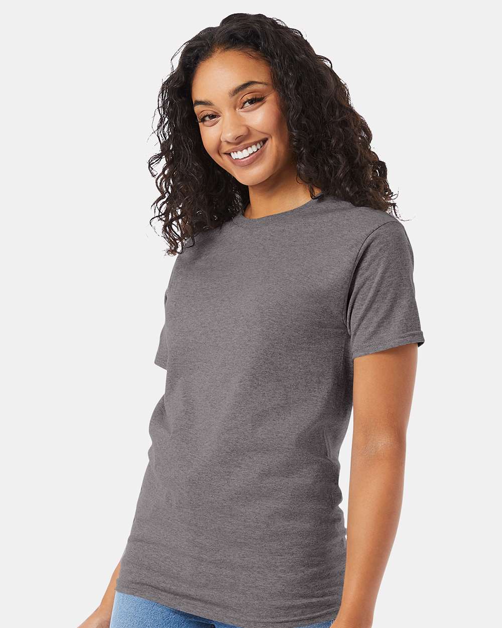 Essential-T T-Shirt - OnModelSide - B00000083 - Oxford Grey