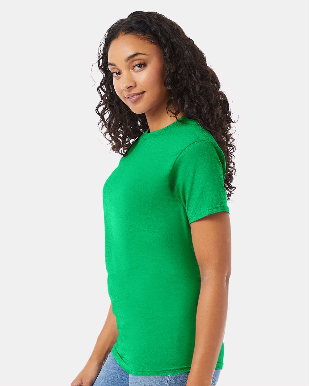 Essential-T T-Shirt - OnModelSide - B00000153 - Kelly Green