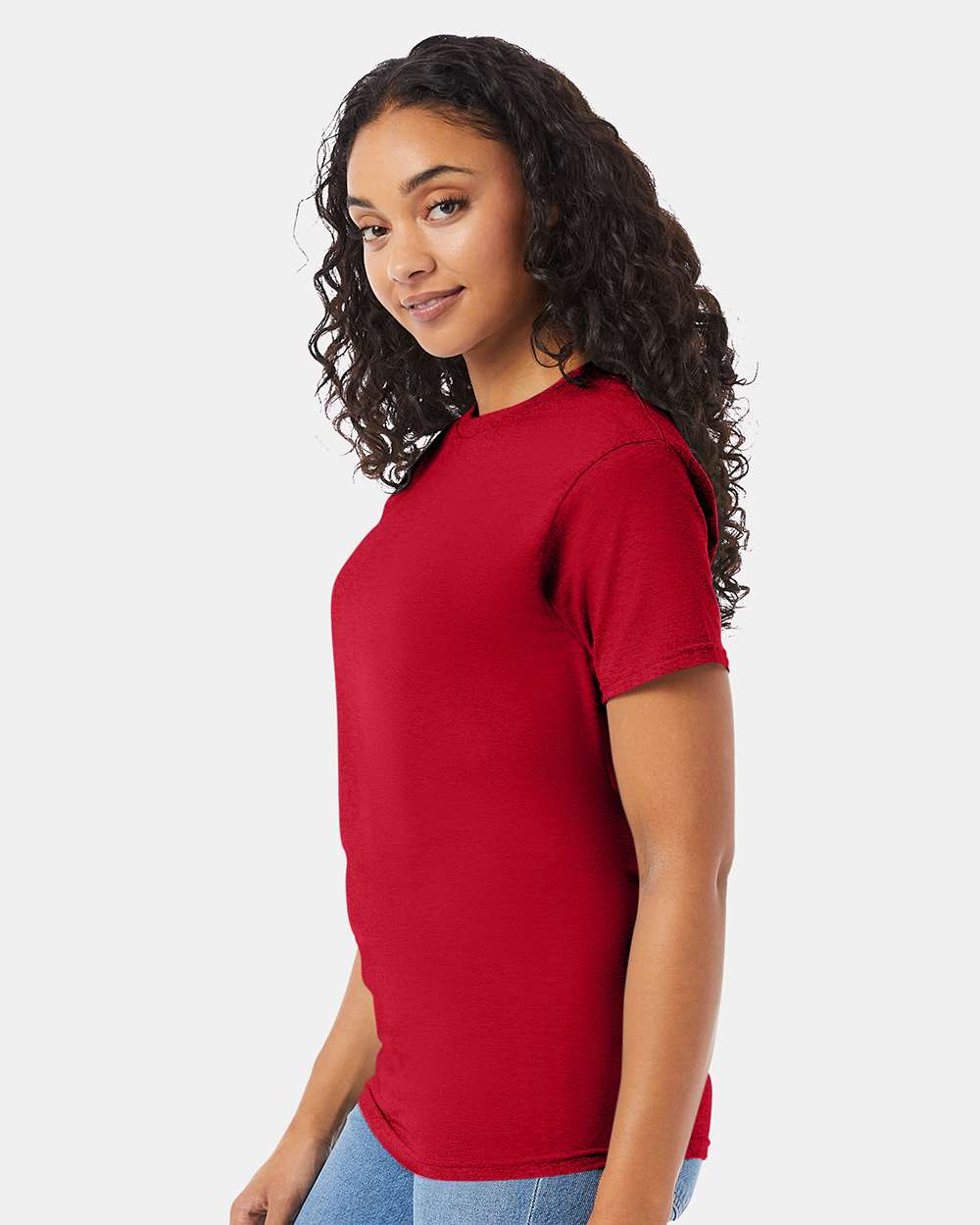 Essential-T T-Shirt - OnModelSide - B00000223 - Deep Red