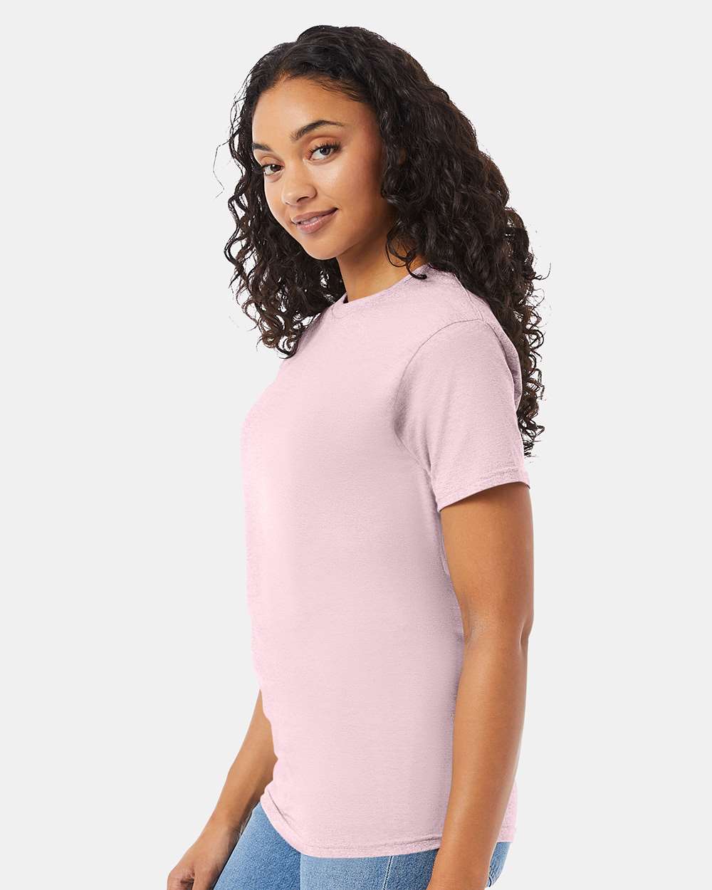 Essential-T T-Shirt - OnModelSide - B00000313 - Pale Pink